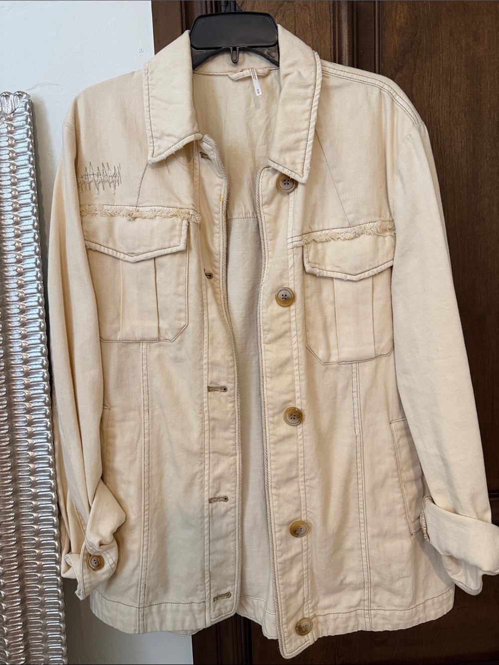 Women's Cream Utility Jacket from Free People